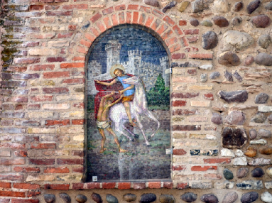 Lazise - Gemälde in der alten Stadtmauer